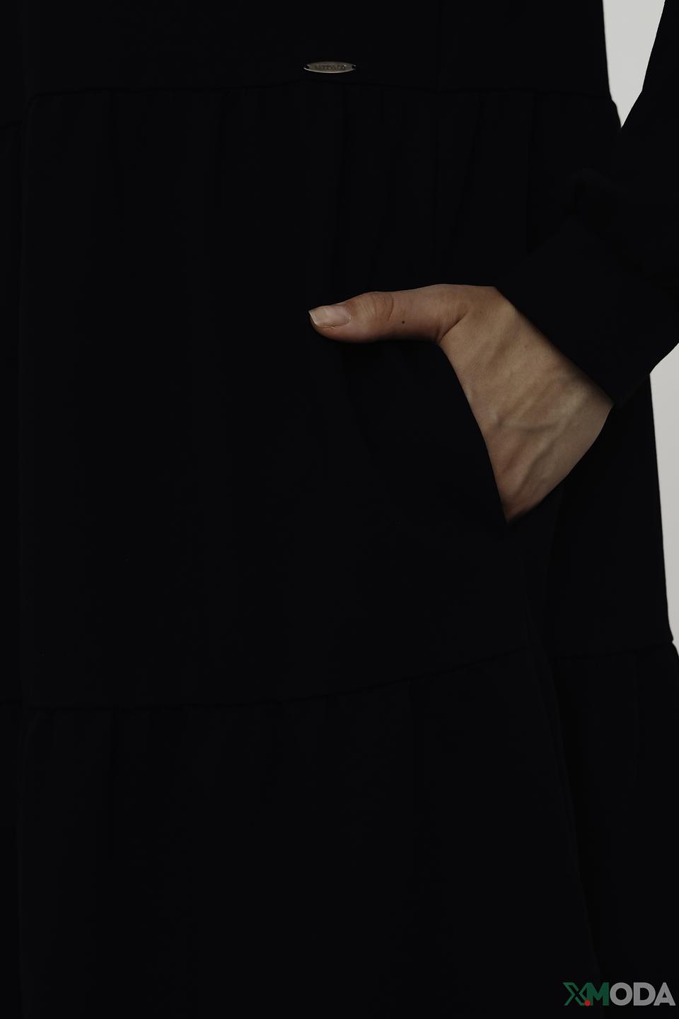 Платье Betty and Co с капюшоном чёрное