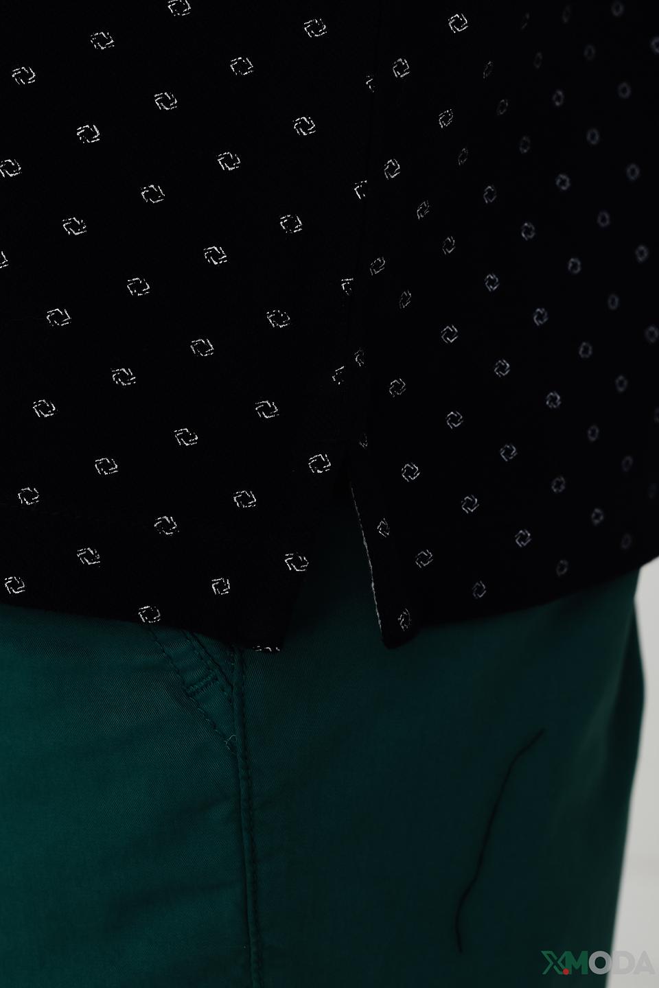 Поло Bugatti в горошек чёрный