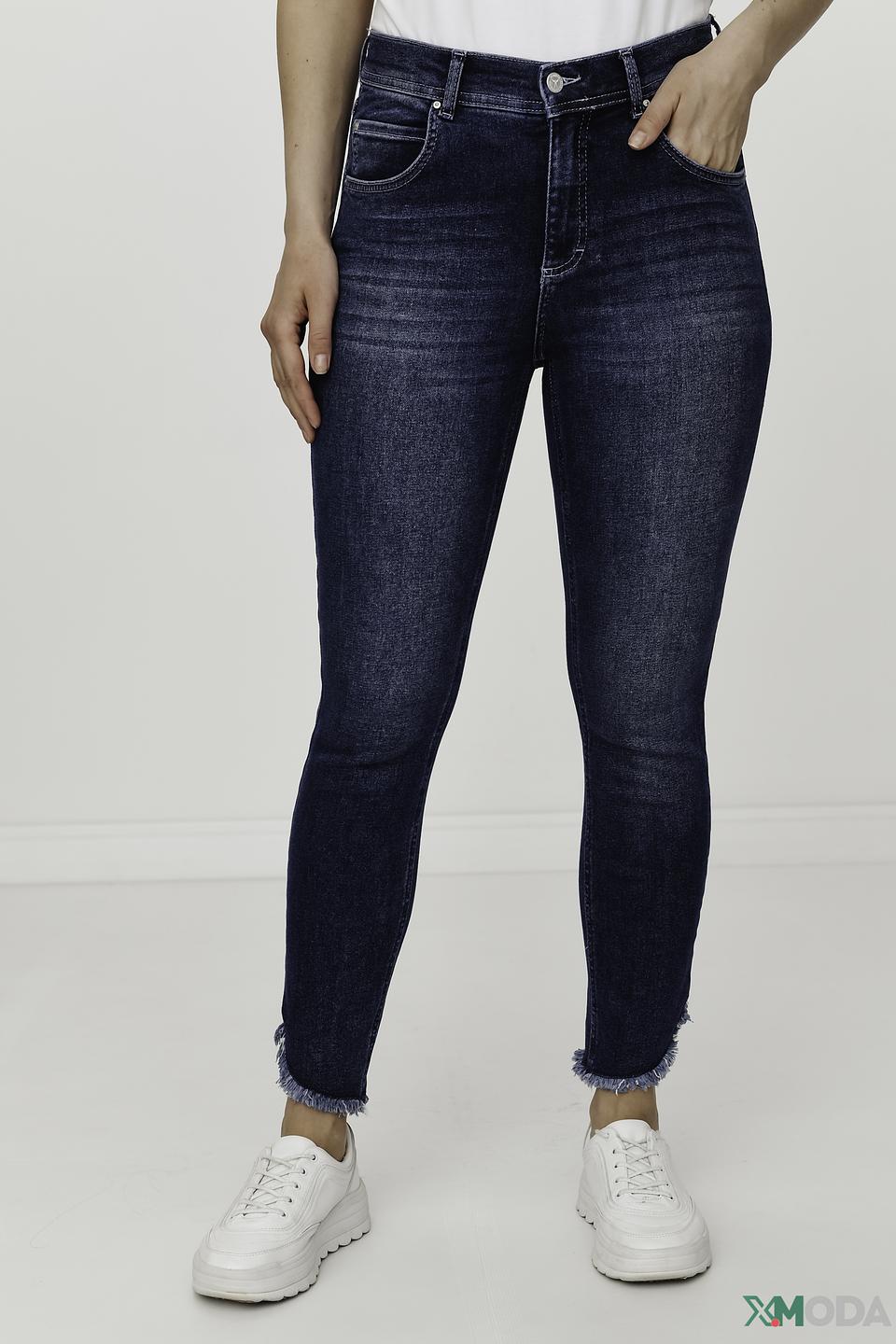 Джинсы Angels с бахромой темно-синие