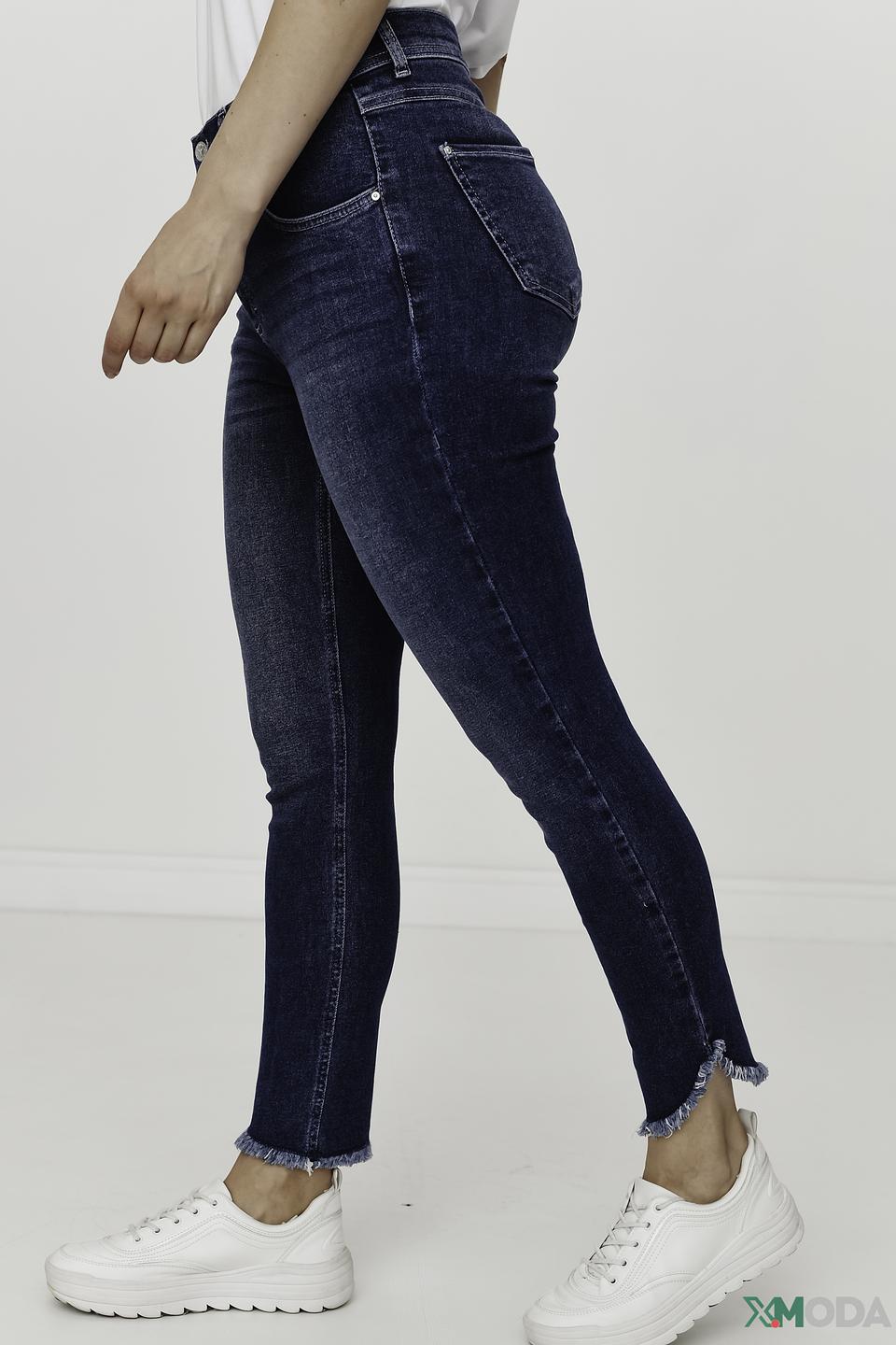 Джинсы Angels с бахромой темно-синие