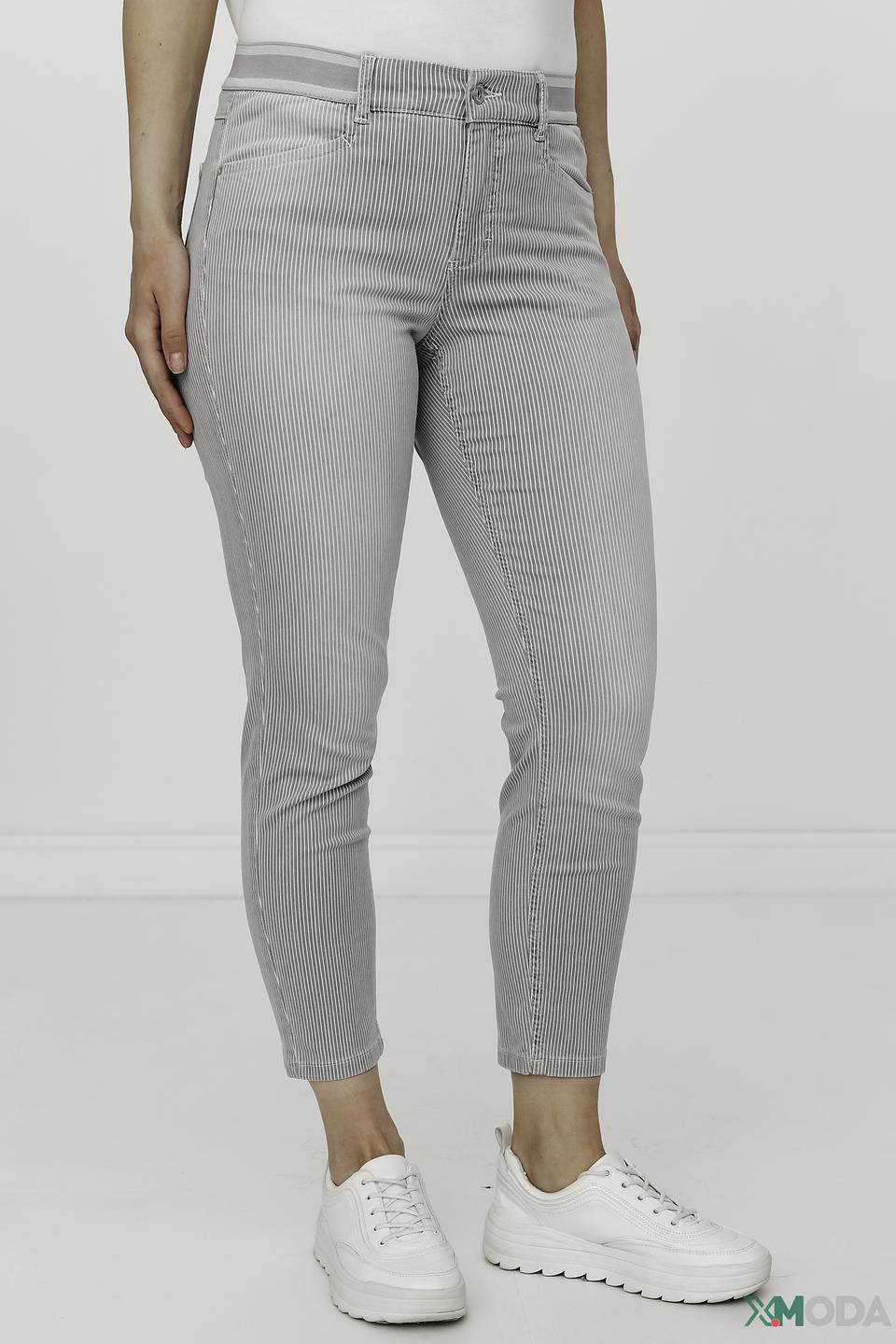 Джинсы Angels в полоску серые