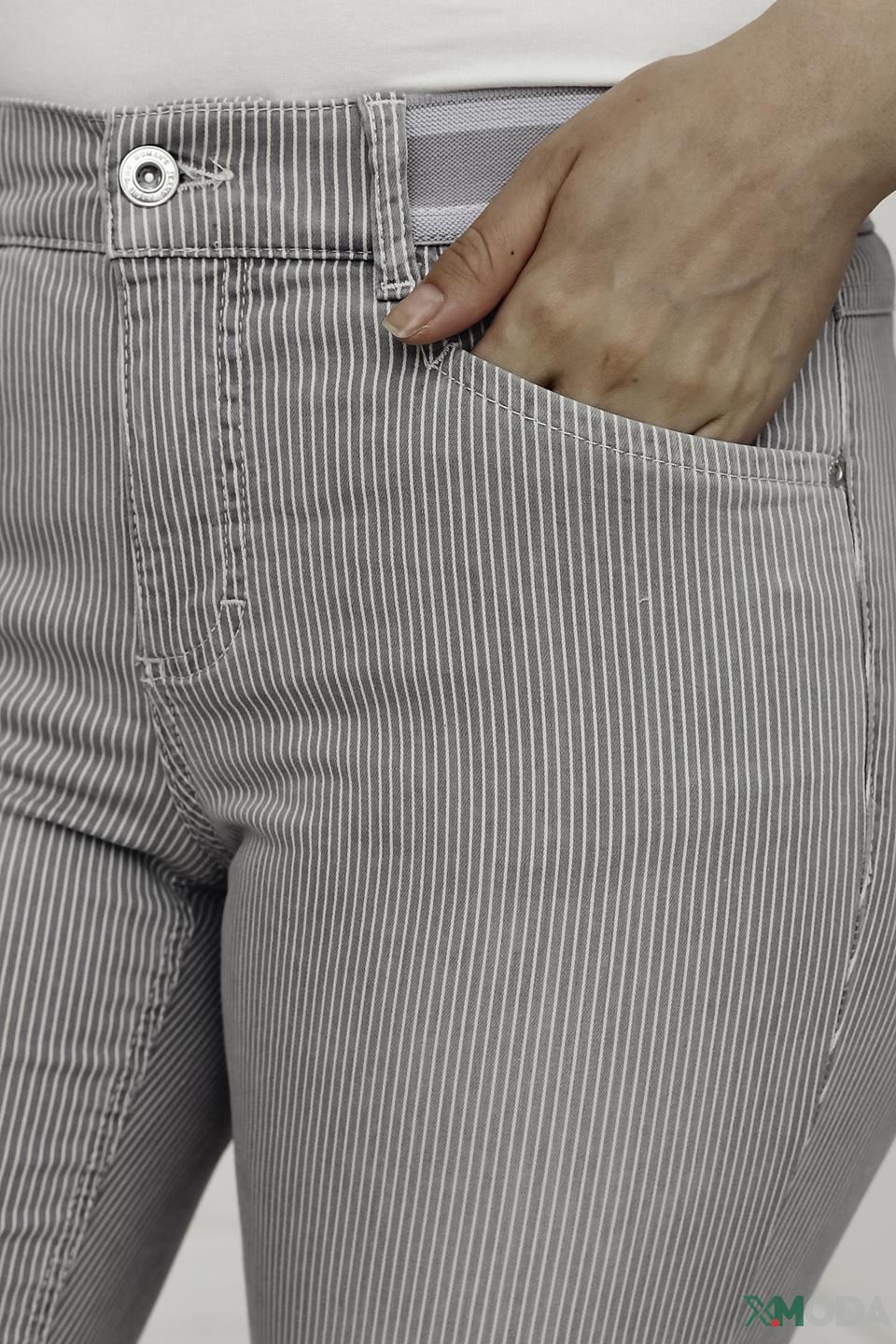 Джинсы Angels в полоску серые