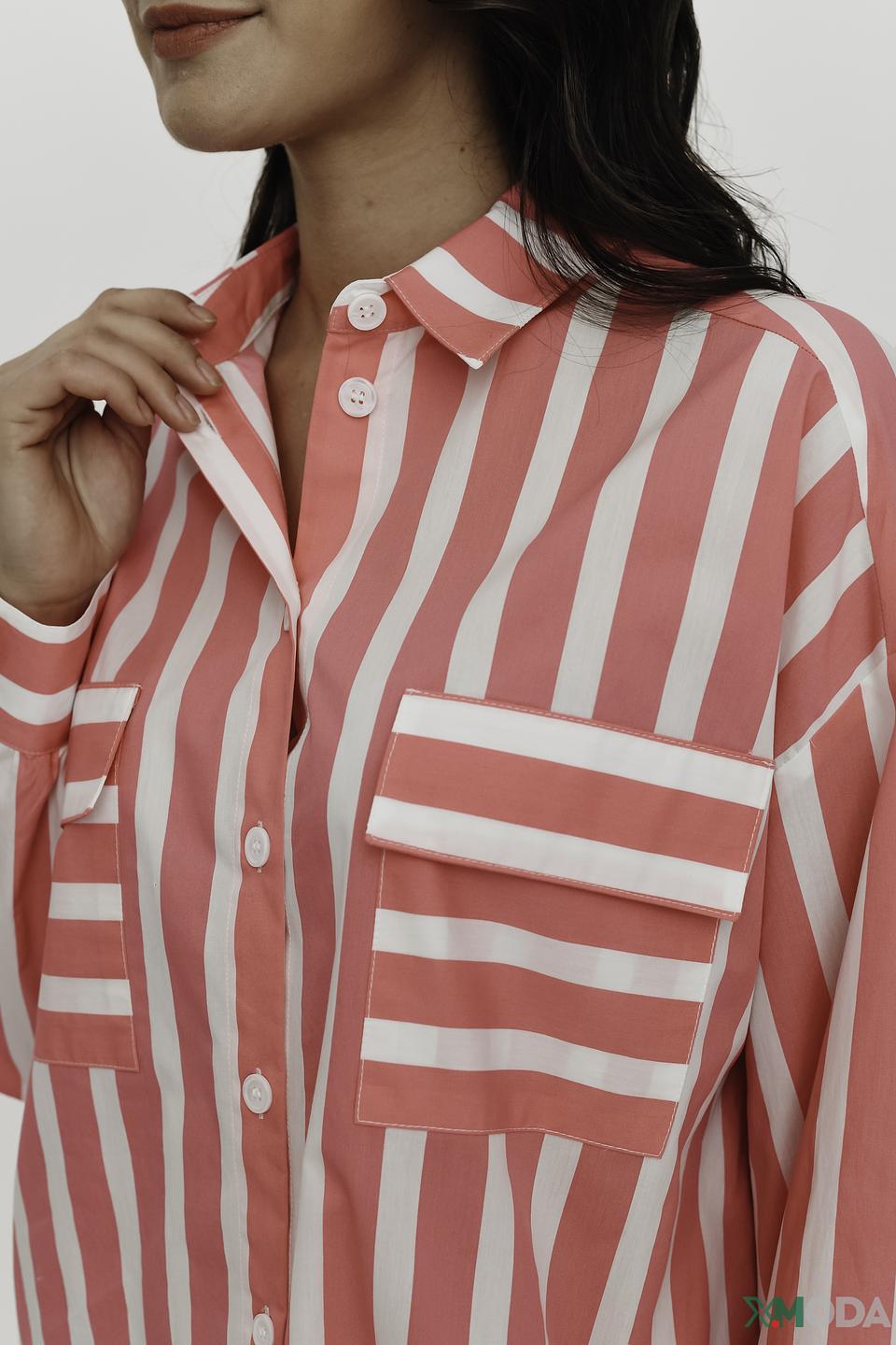 Рубашка You Just White в полоску