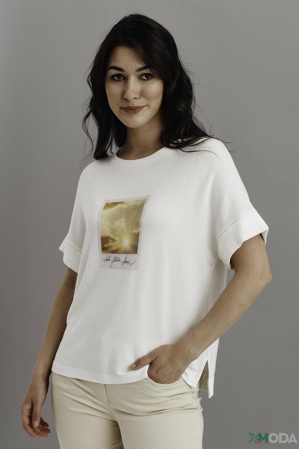 Футболка Oui с принтом белая