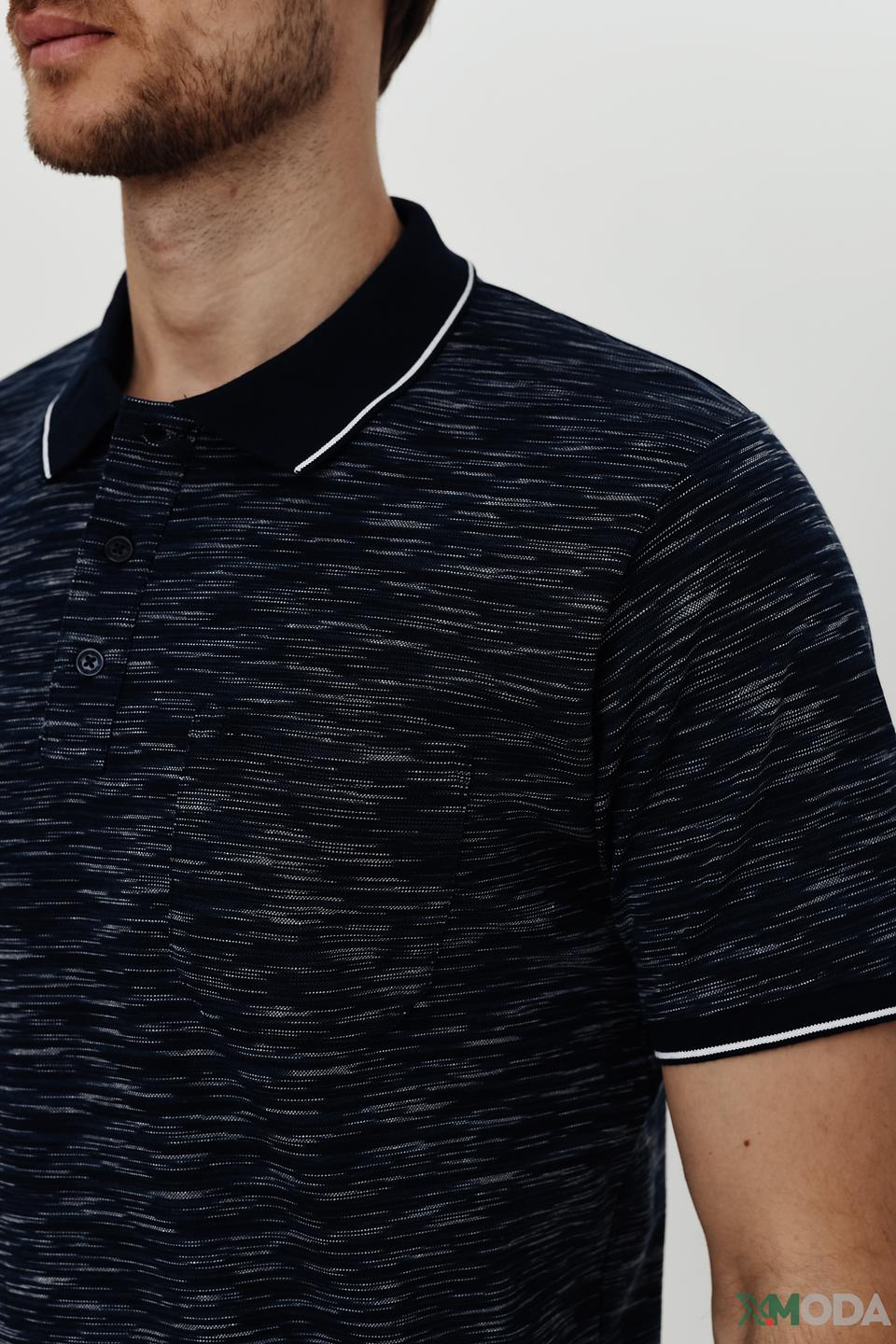 Поло Casa Moda с меланжевым узором