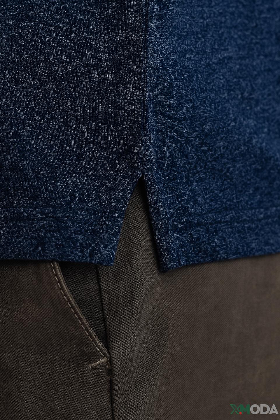 Поло Bugatti мужское синее с меланжем