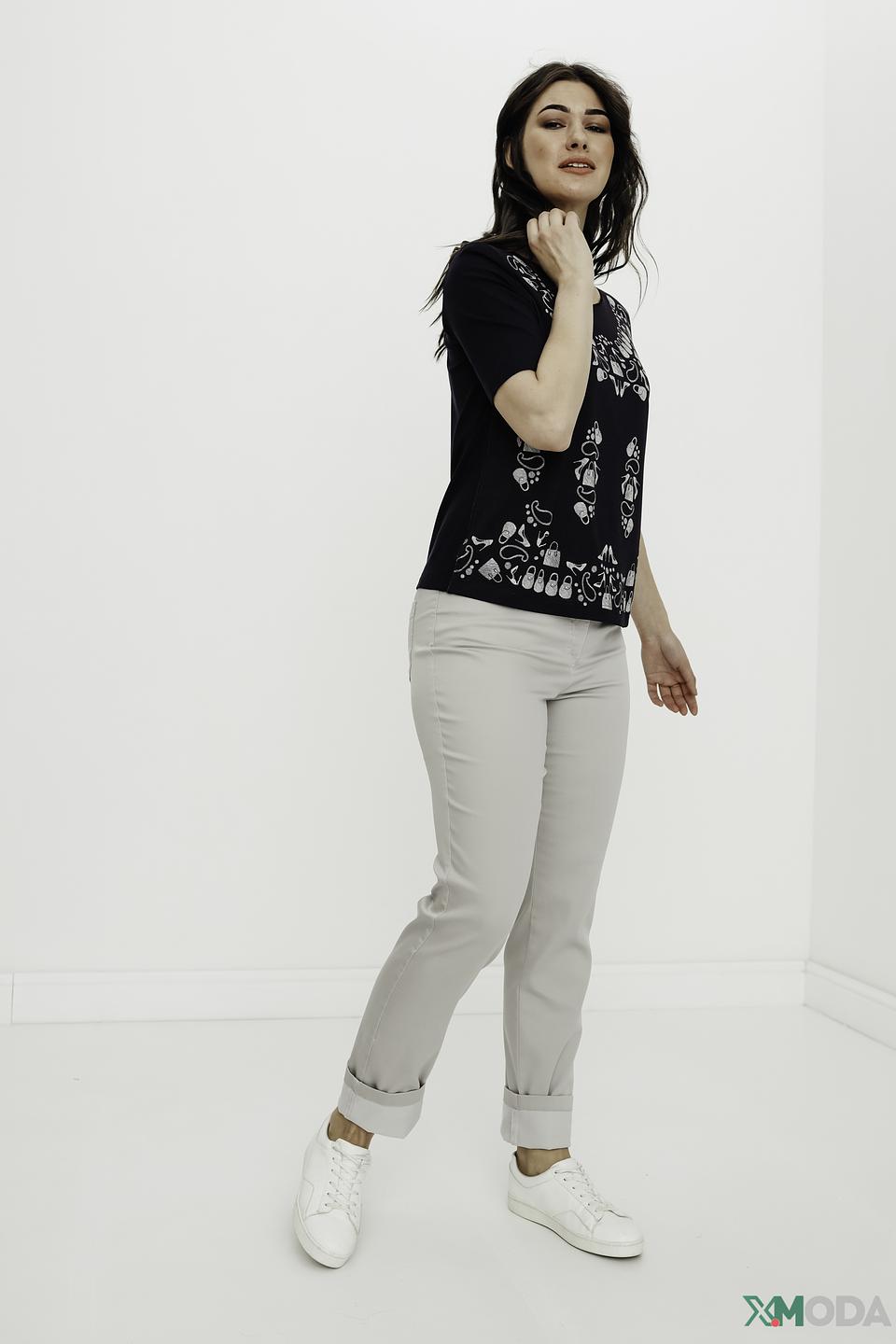 Брюки Eugen Klein серые с манжетами