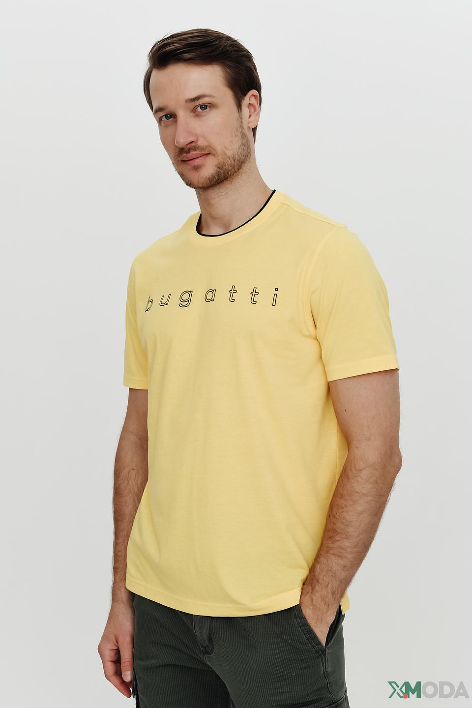 Футболка Bugatti с логотипом жёлтая