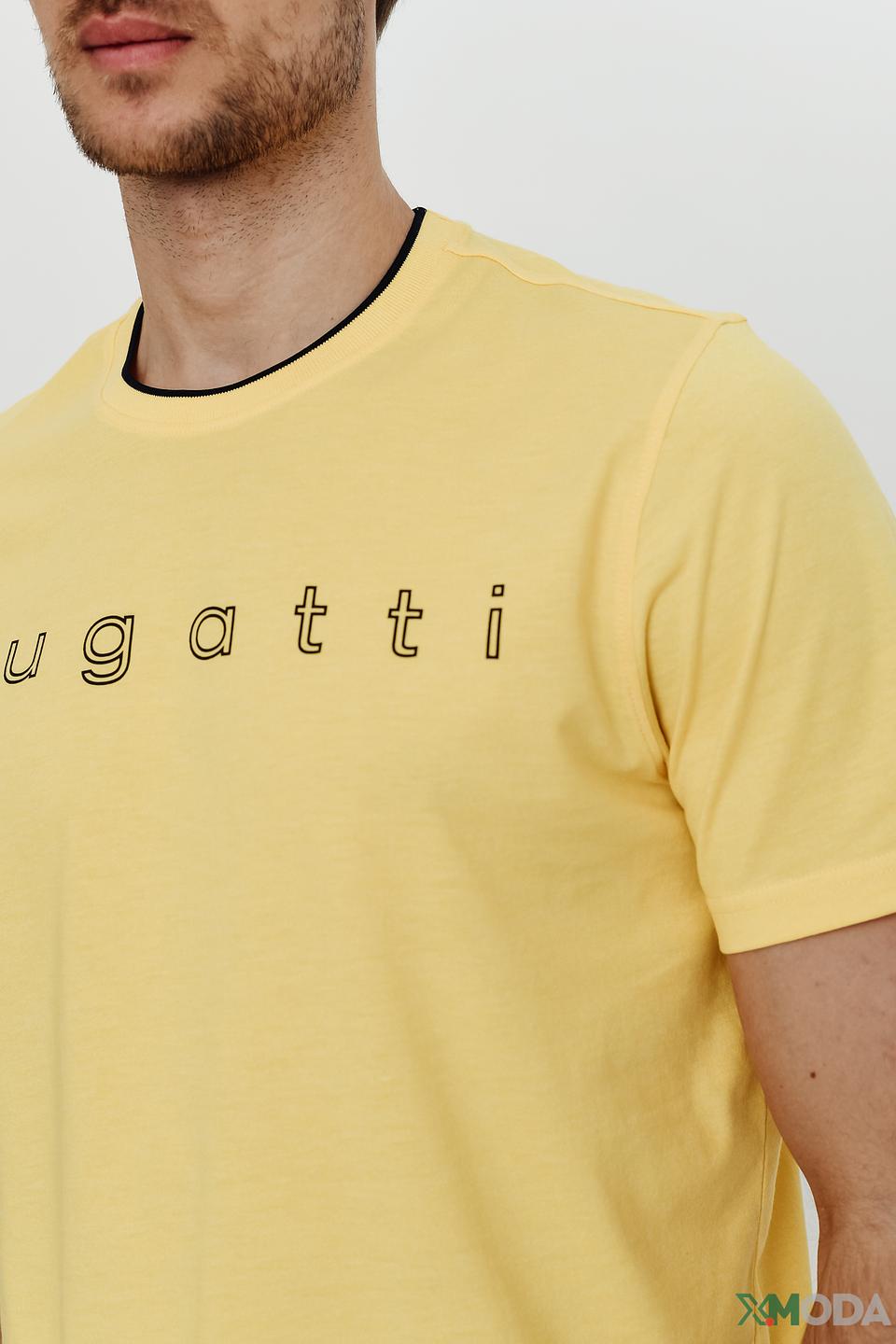 Футболка Bugatti с логотипом жёлтая