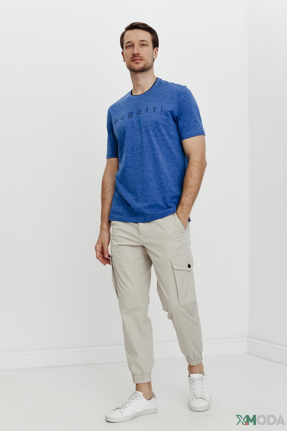 Футболка Bugatti с логотипом синяя