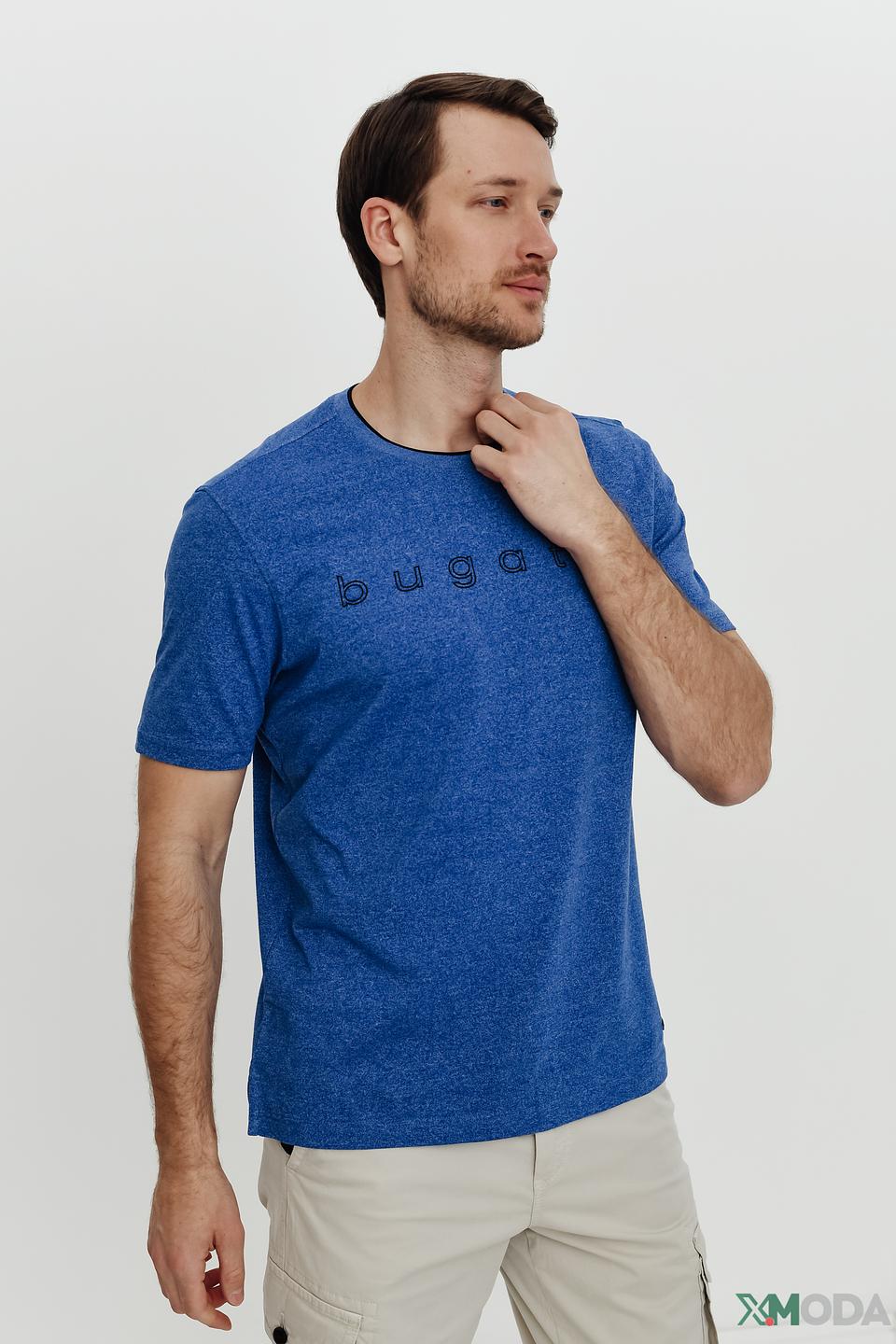 Футболка Bugatti с логотипом синяя
