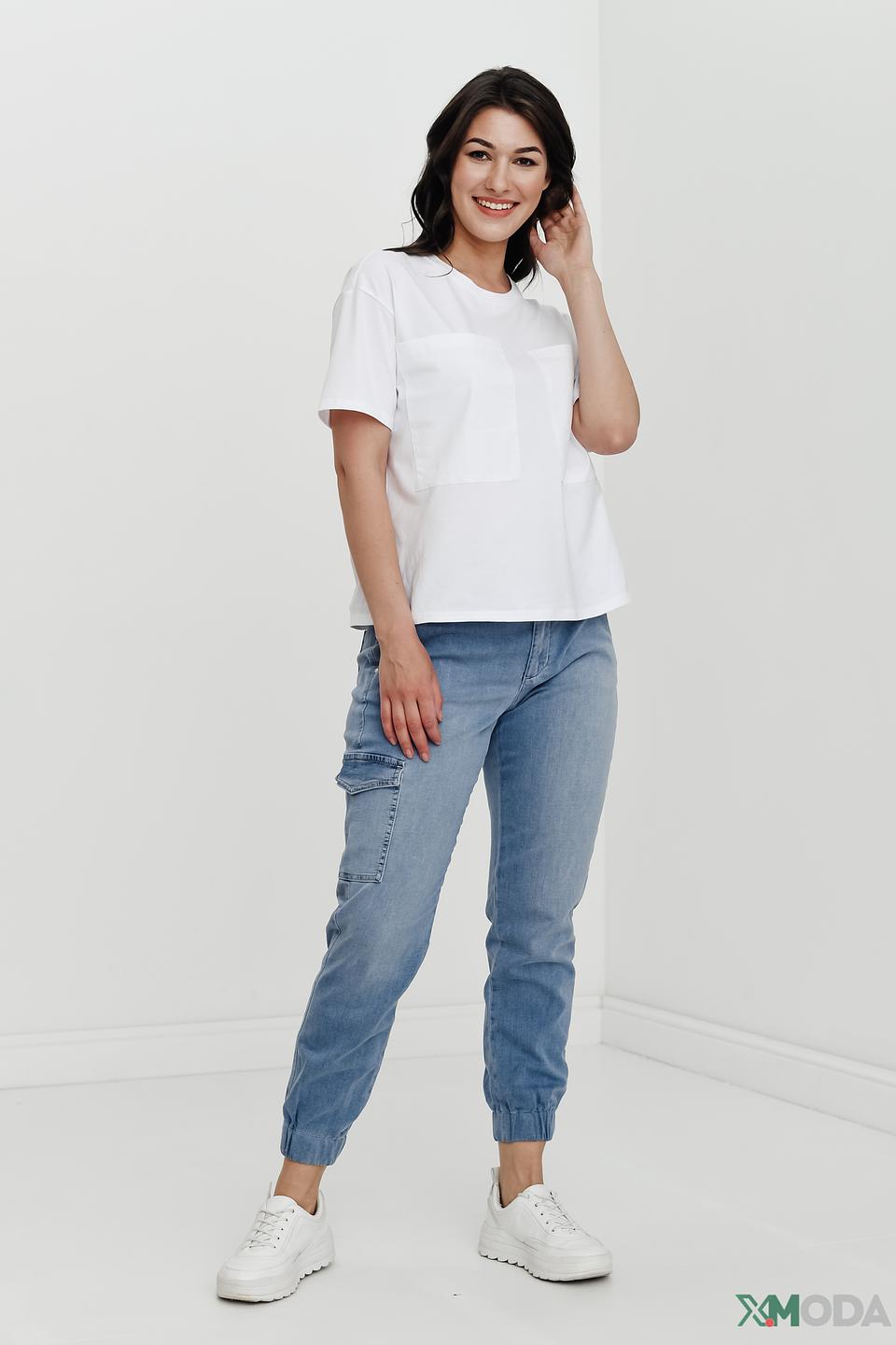 Джинсы Angels с карманами голубые