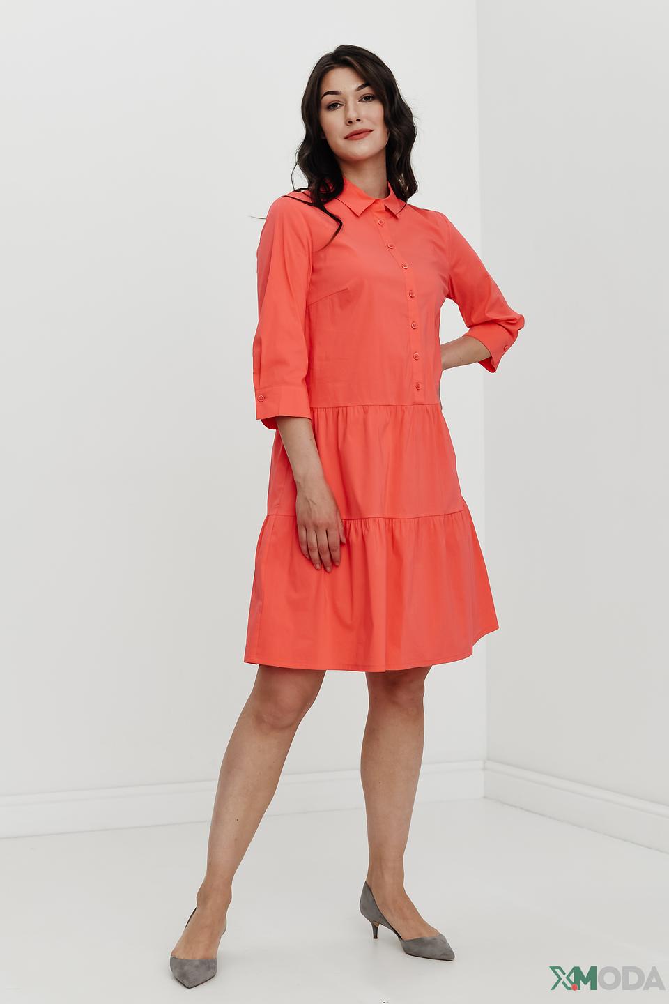 Платье рубашка Betty Barclay коралловое