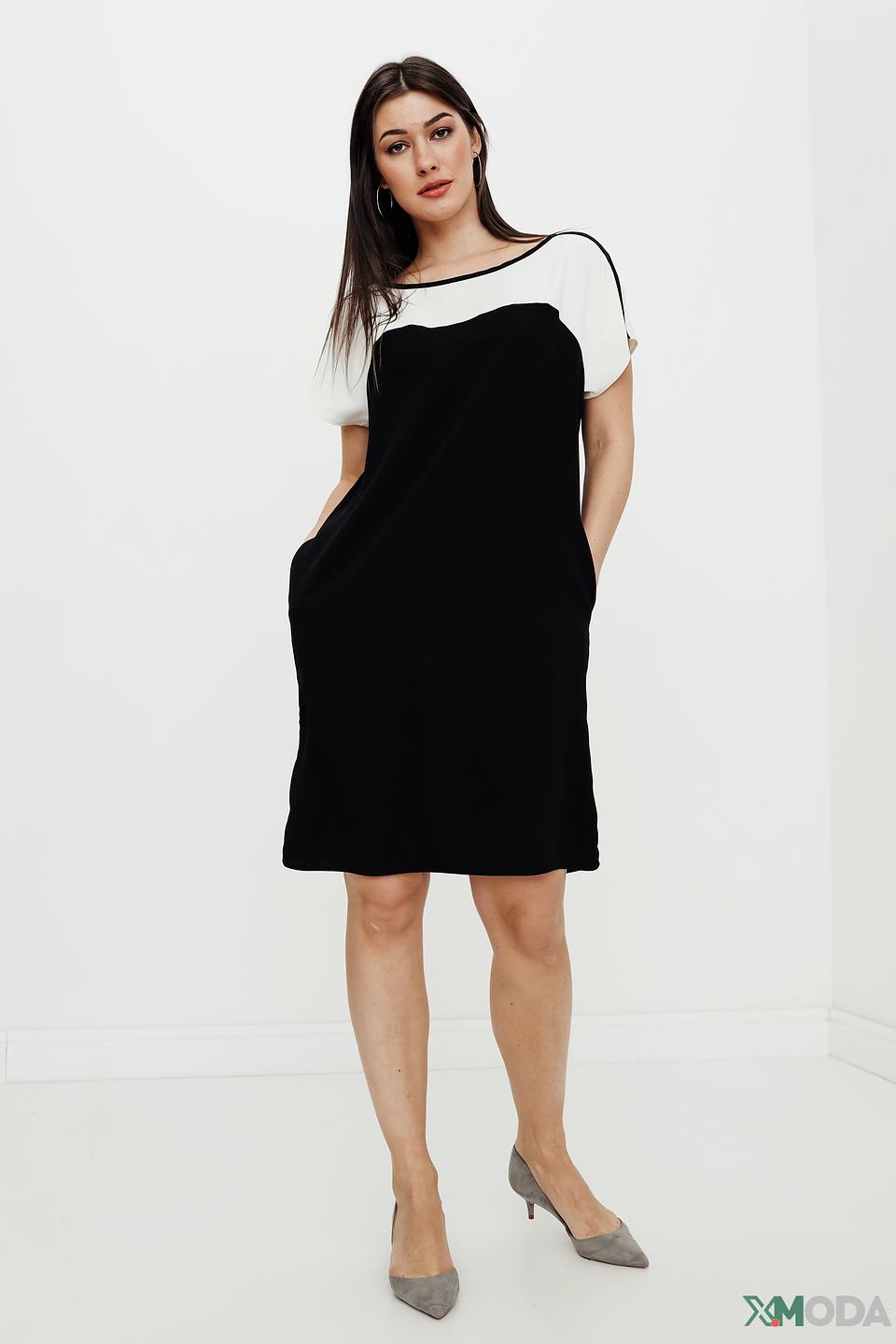 Платье Elena Miro чёрно-белое