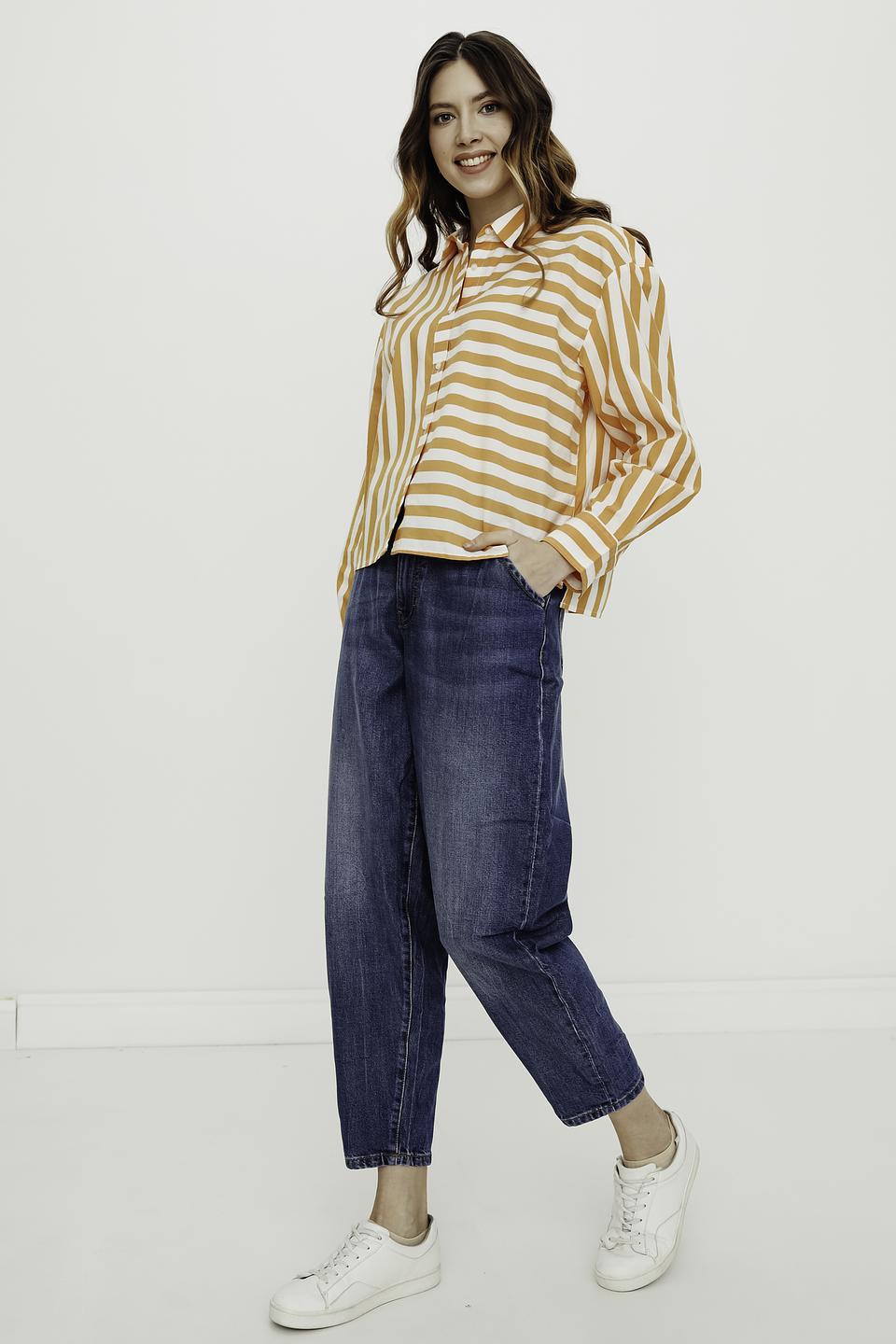 Рубашка s.Oliver в полоску оранжевая