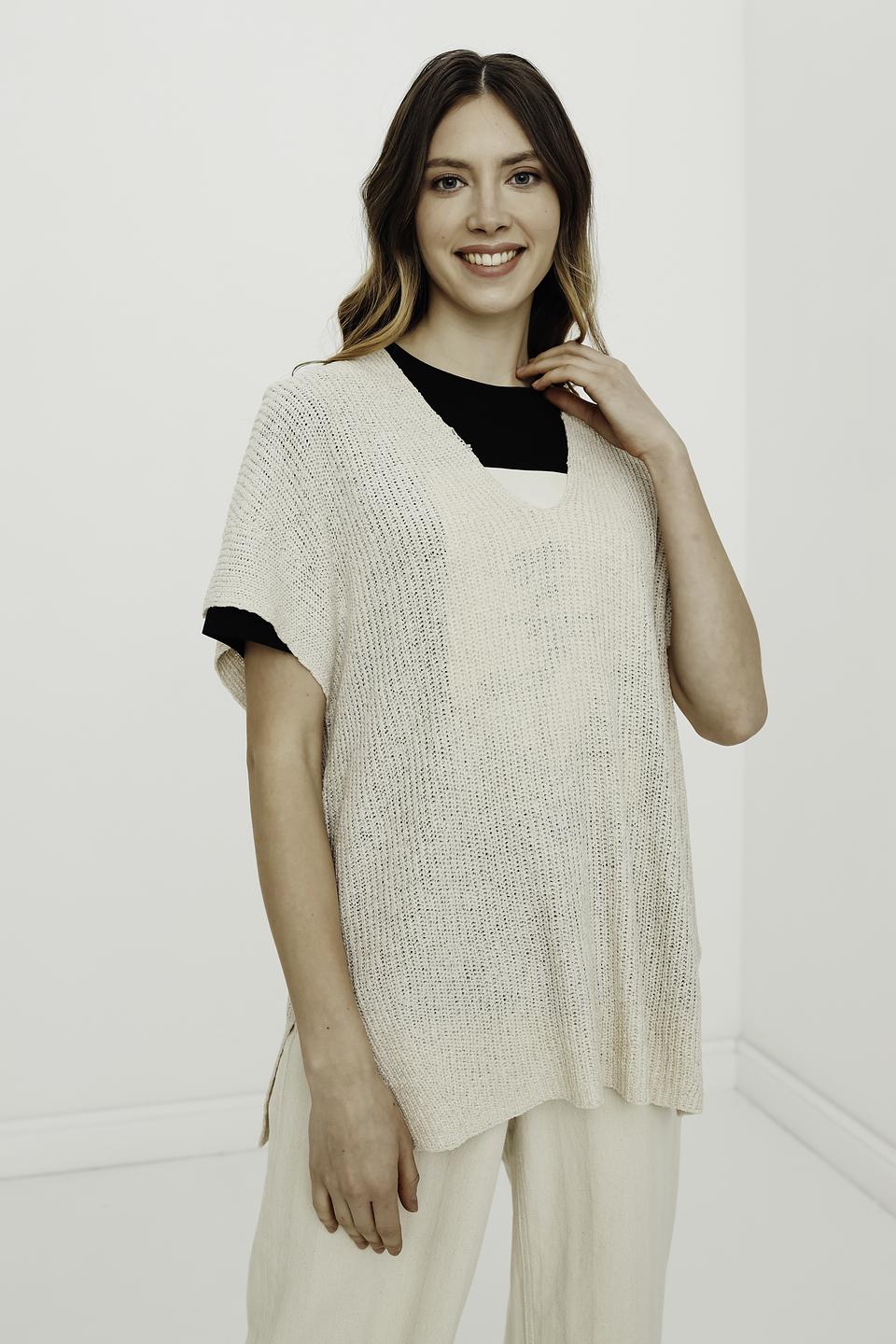 Жилет Tom Tailor бежевый вязаный