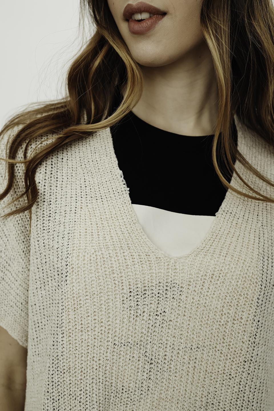 Жилет Tom Tailor бежевый вязаный