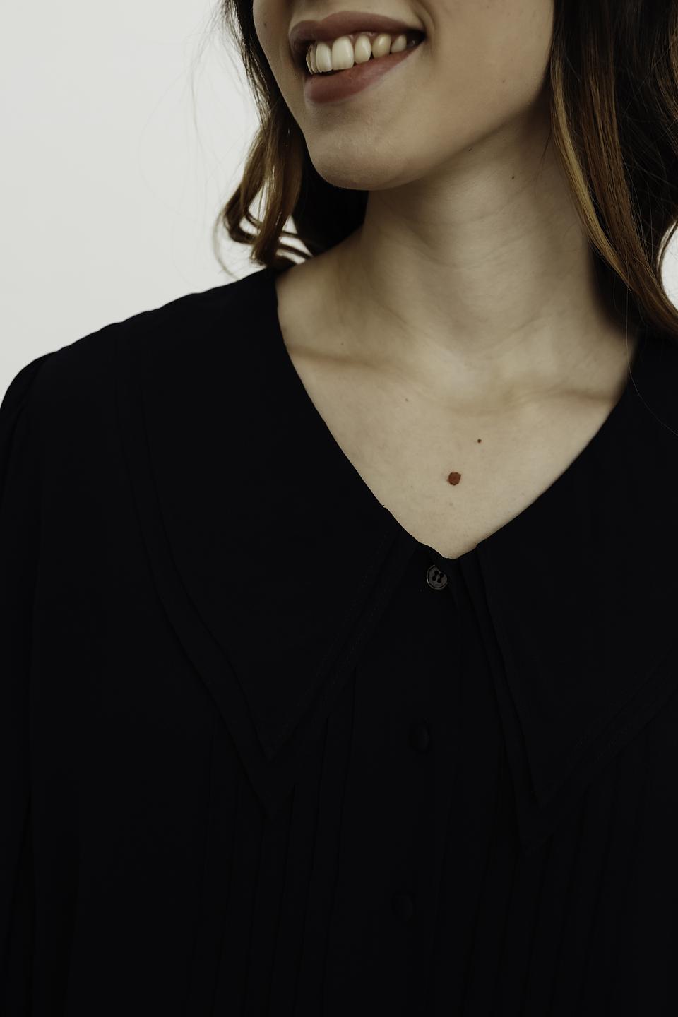 Блуза Mos Mosh чёрная с воланами