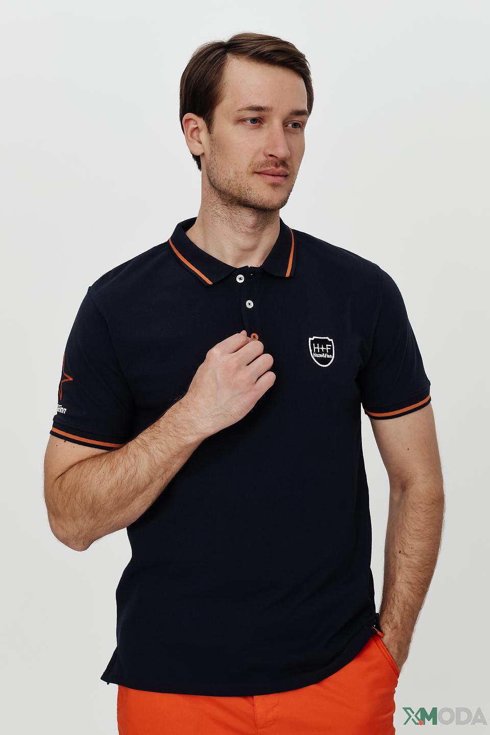 Поло Haze and Finn мужское тёмно-синее