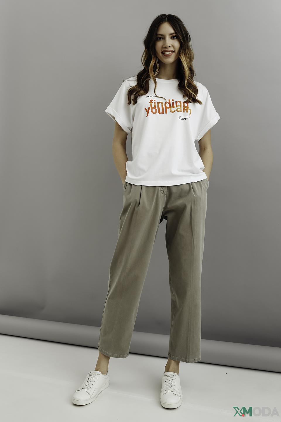 Футболка Taifun с принтом белая