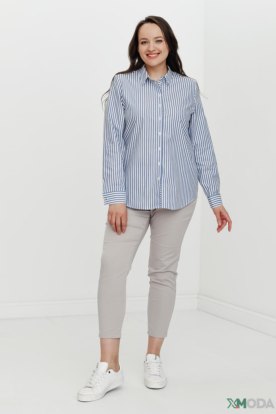 Рубашка Erfo в полоску голубую