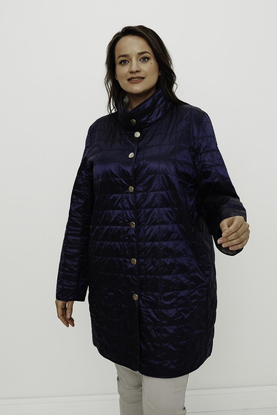 Пальто Baronia стеганое синее