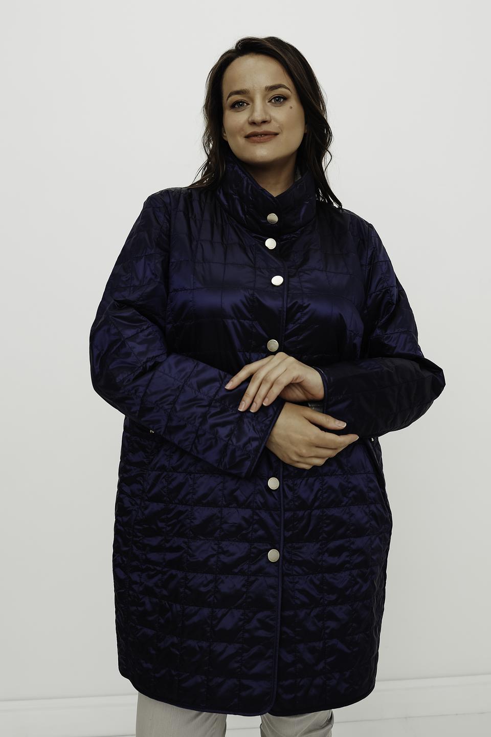 Пальто Baronia стеганое синее