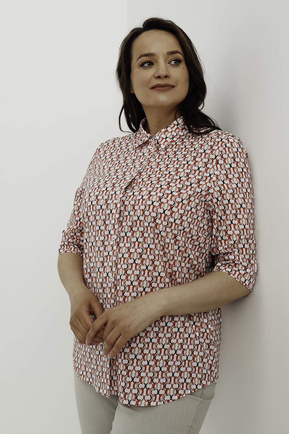 Рубашка Erfo с геометрическим принтом