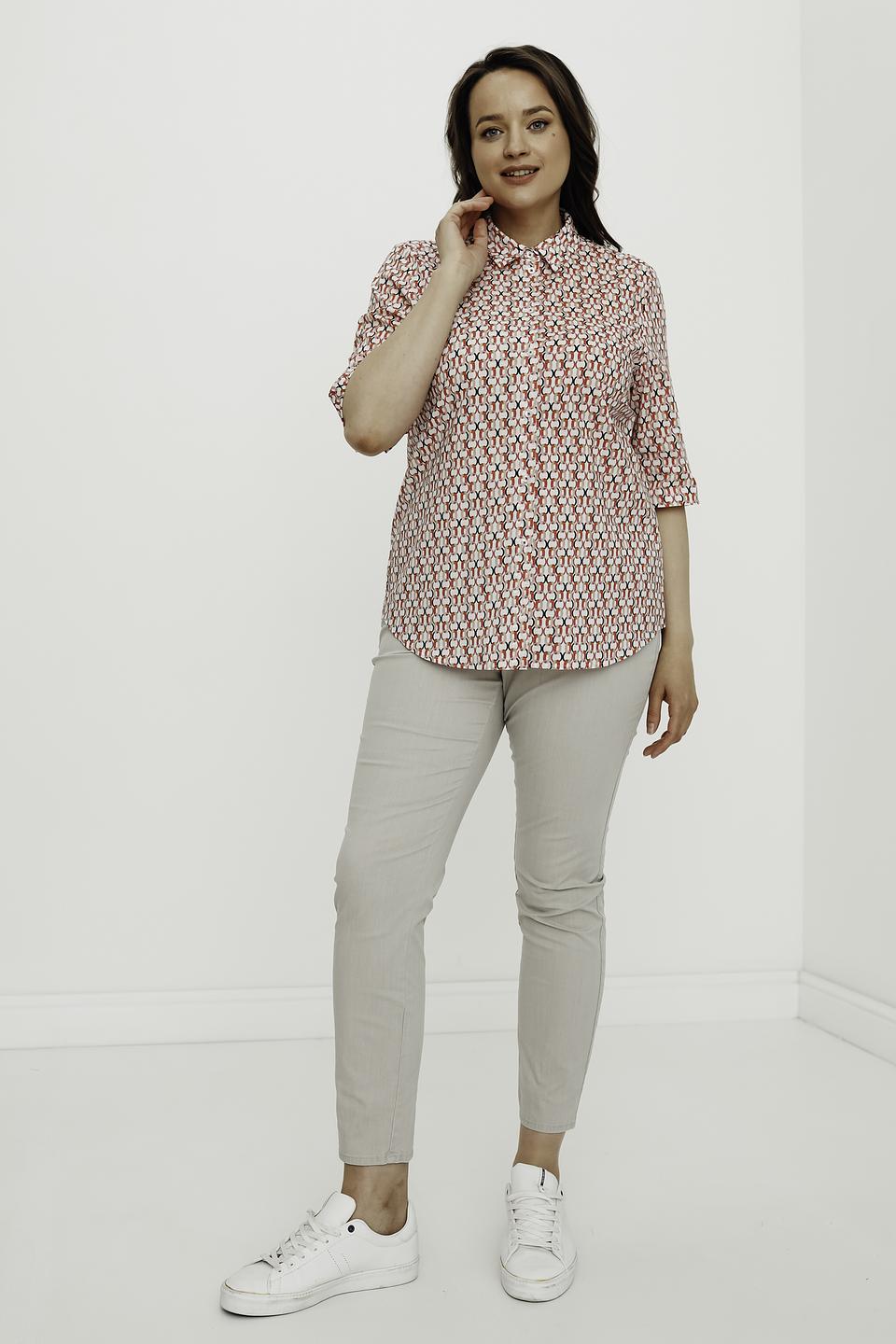 Рубашка Erfo с геометрическим принтом