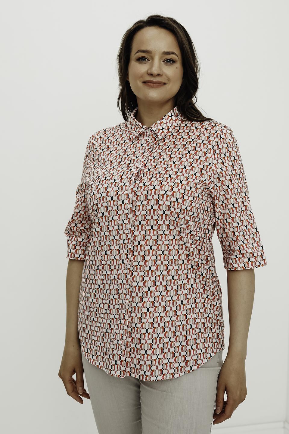 Рубашка Erfo с геометрическим принтом
