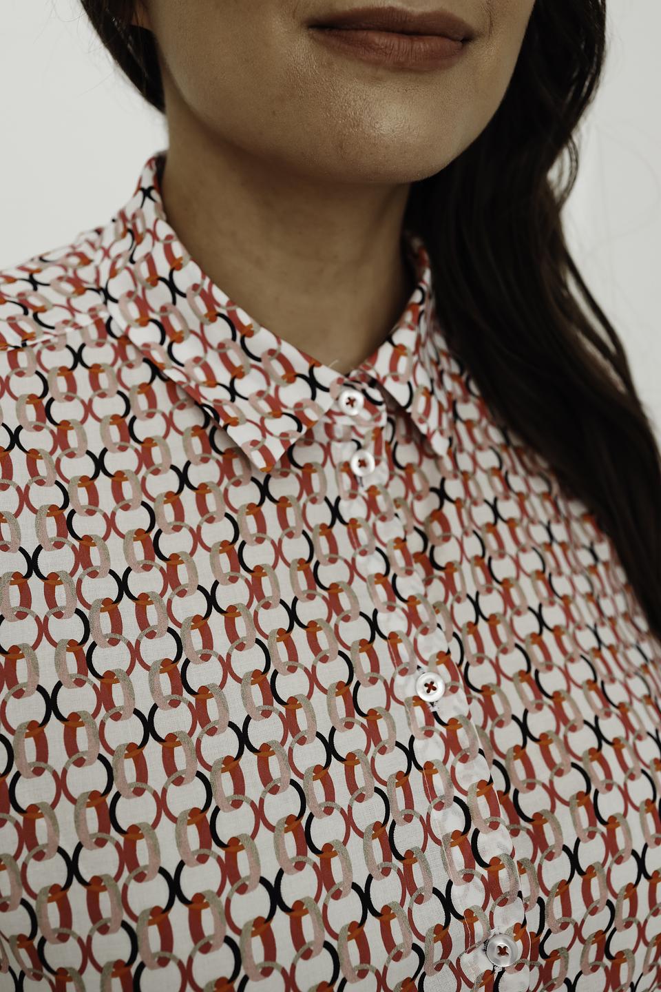 Рубашка Erfo с геометрическим принтом