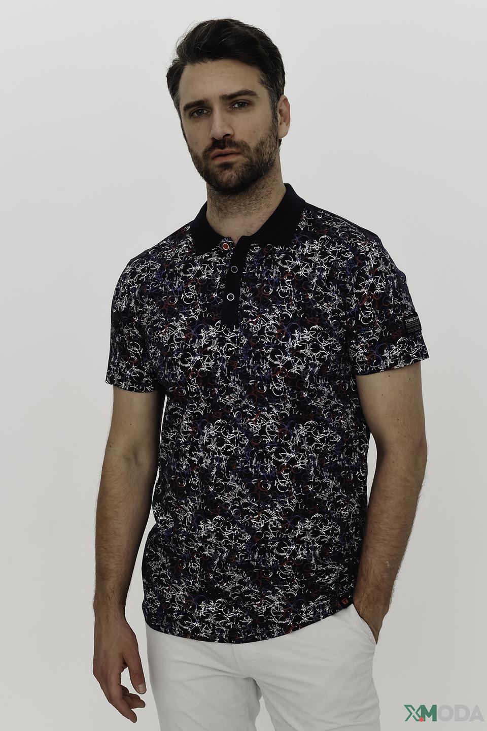 Поло Time Zone с принтом