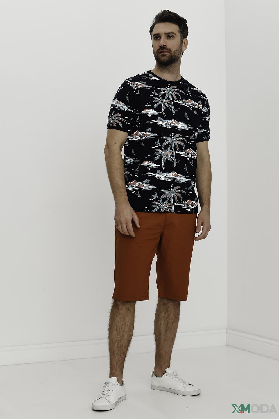 Футболка Monte Carlo с тропическим принтом