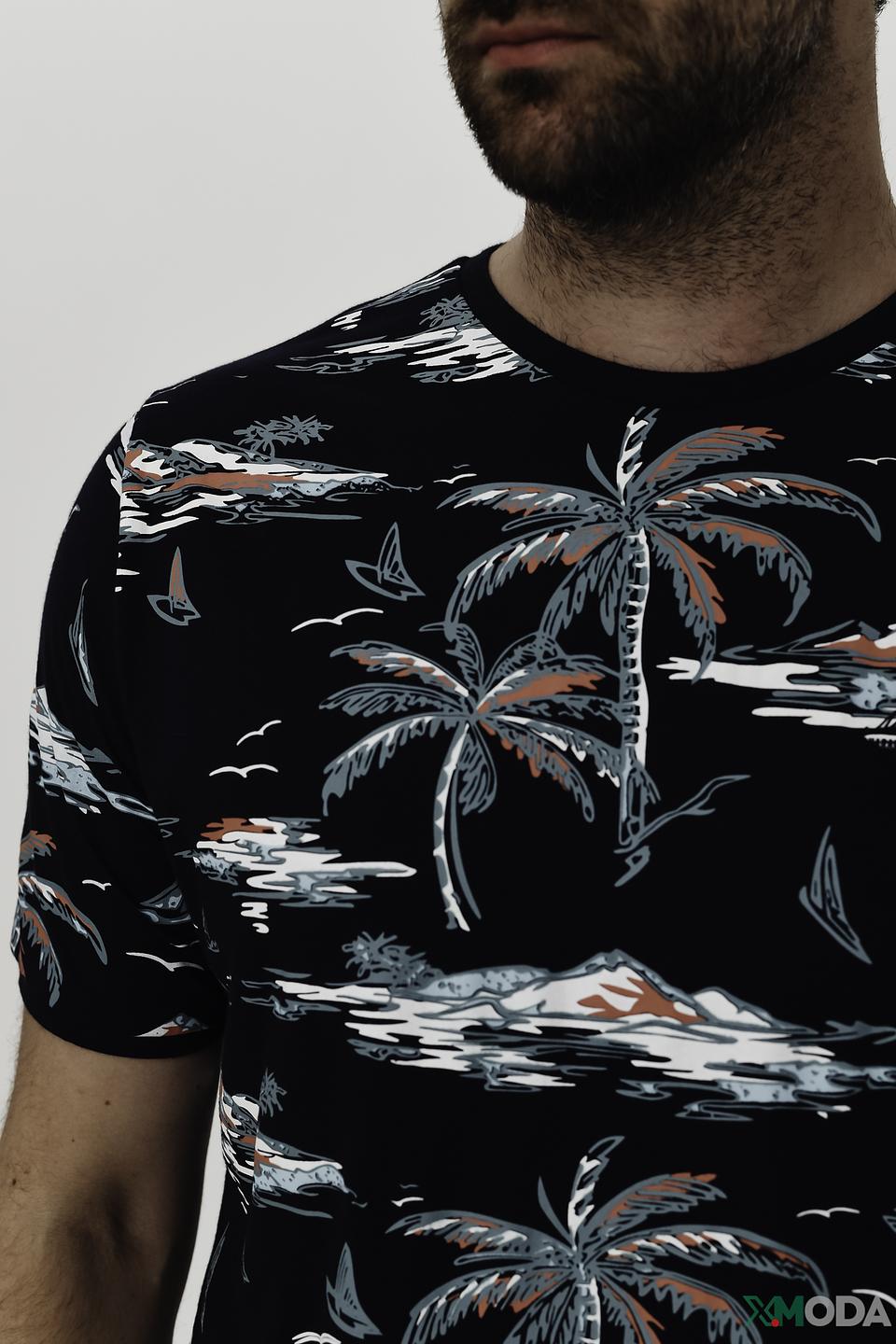 Футболка Monte Carlo с тропическим принтом