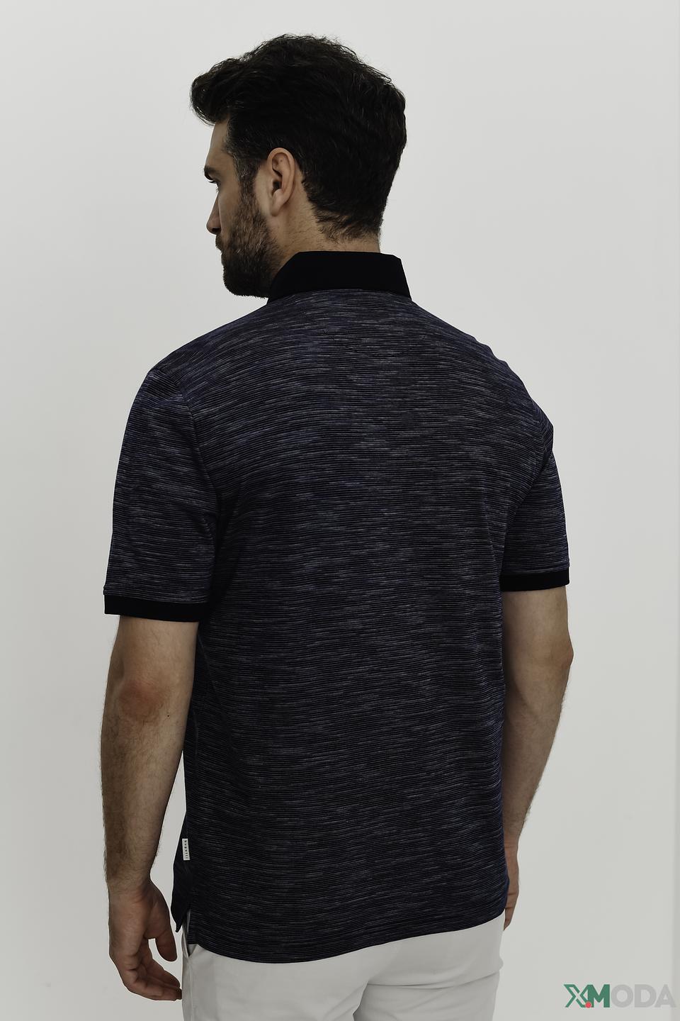 Поло Bugatti мужское, тёмно-синее