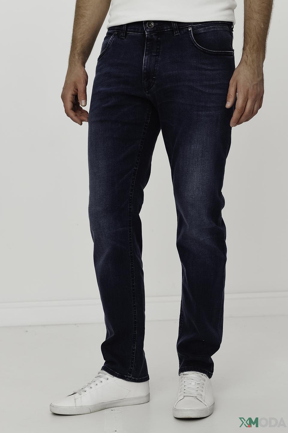 Джинсы Gardeur синие с потертостями