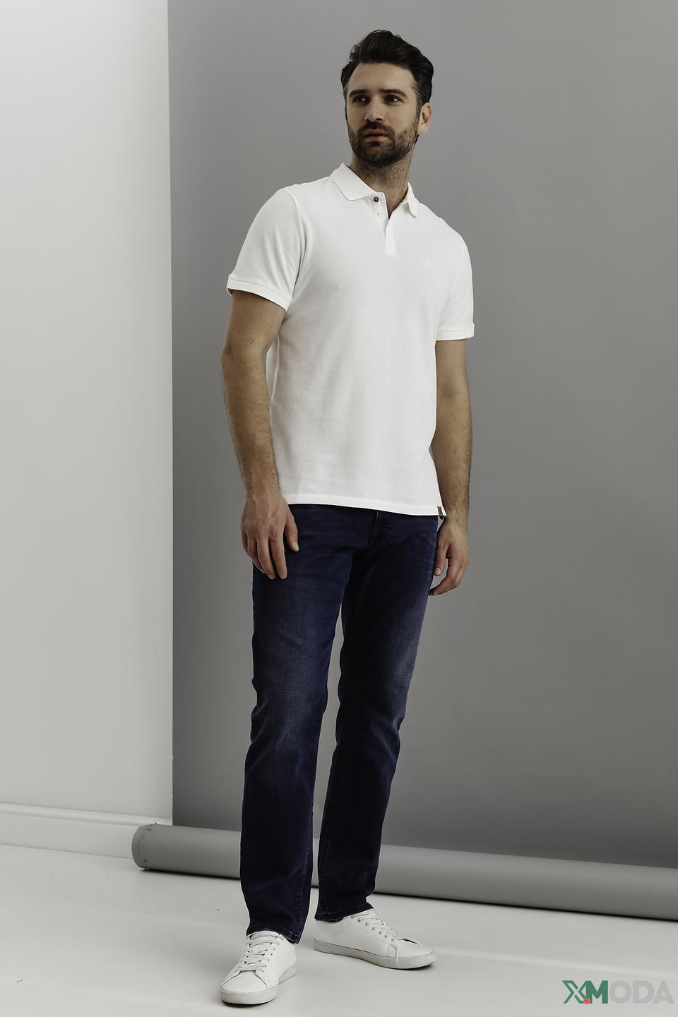 Джинсы Gardeur синие с потертостями