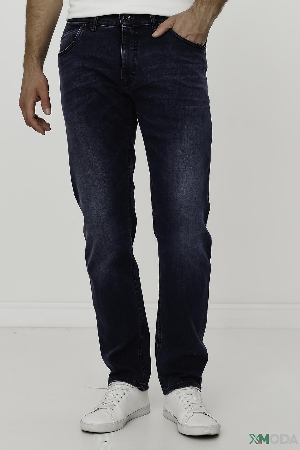 Джинсы Gardeur синие с потертостями