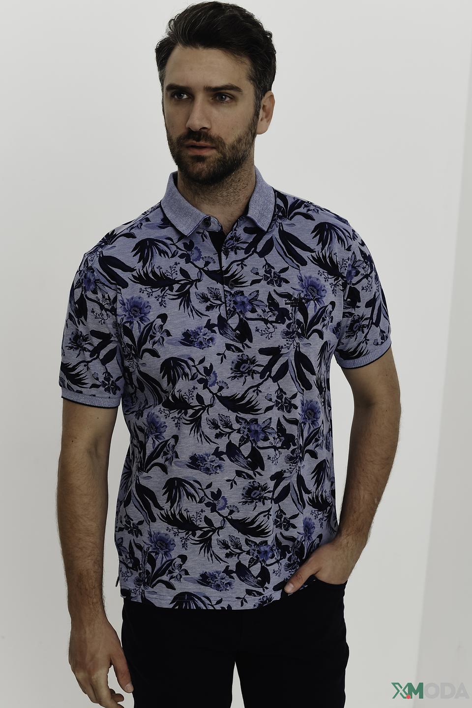 Поло Monte Carlo с цветочным принтом