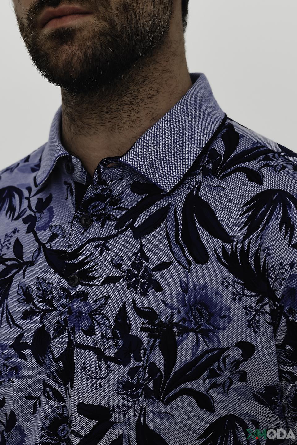 Поло Monte Carlo с цветочным принтом