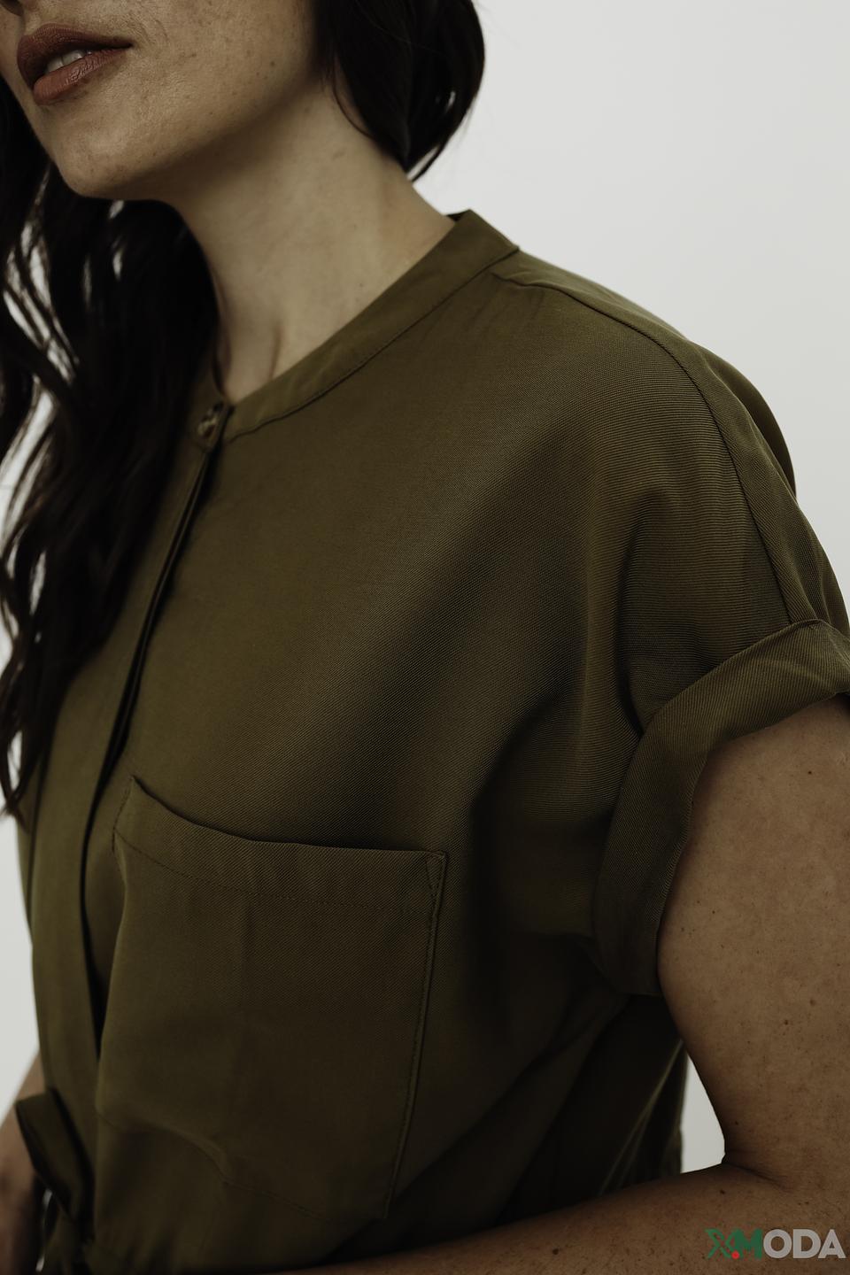 Платье Tom Tailor хаки с карманами