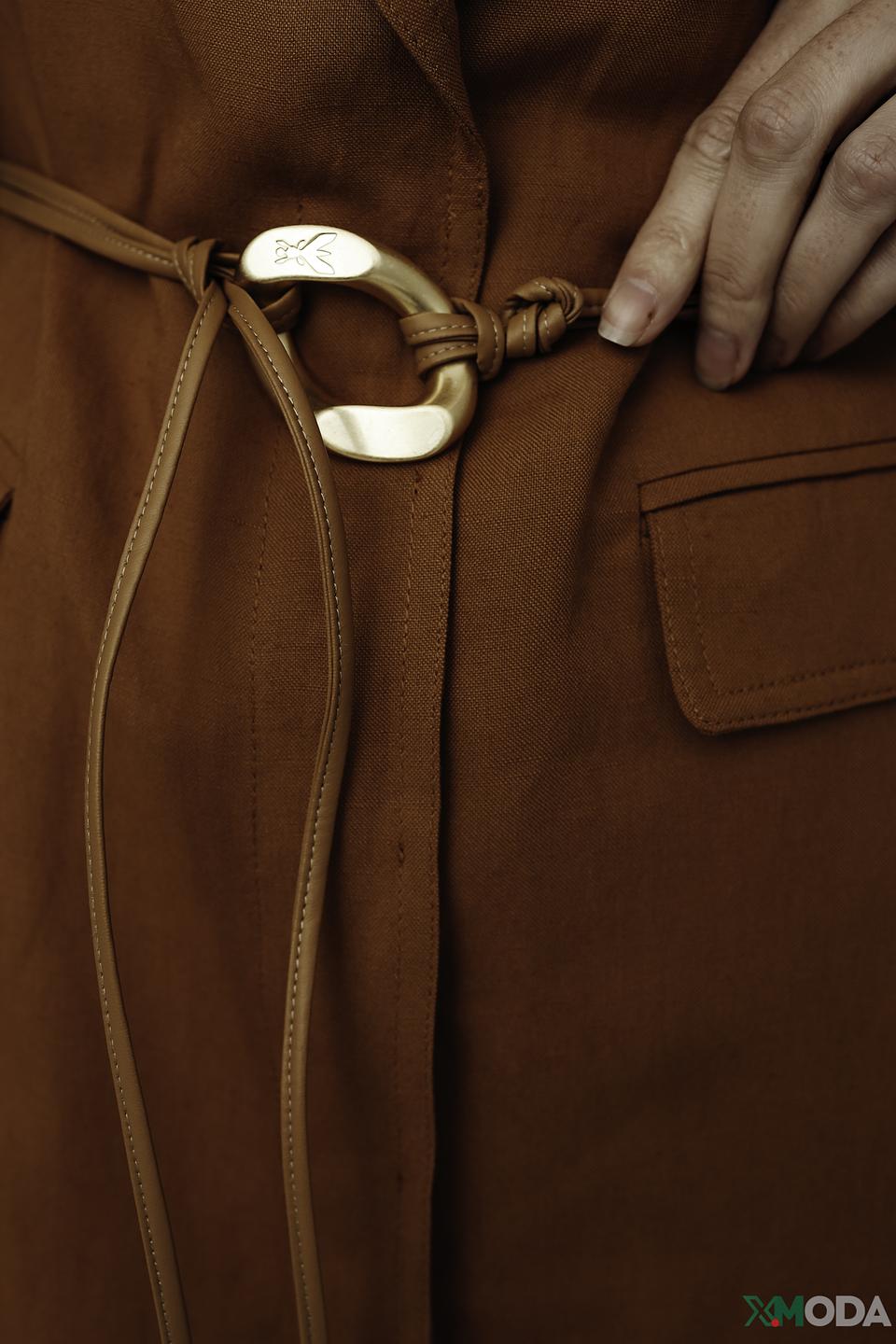 Платье-жилет Patrizia Pepe терракотовый