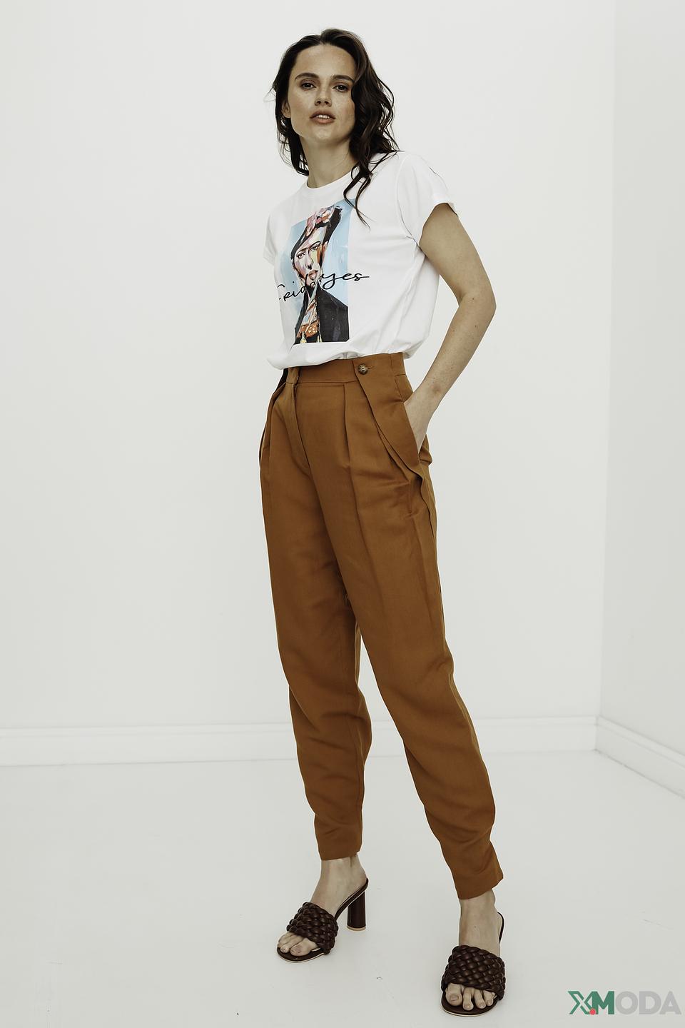 Брюки Patrizia Pepe терракотовые