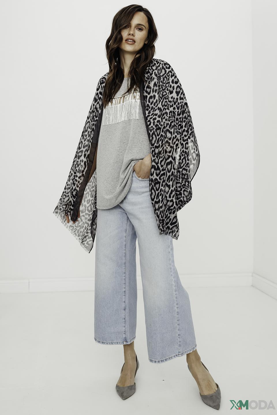 Джинсы Manila Grace широкие голубые