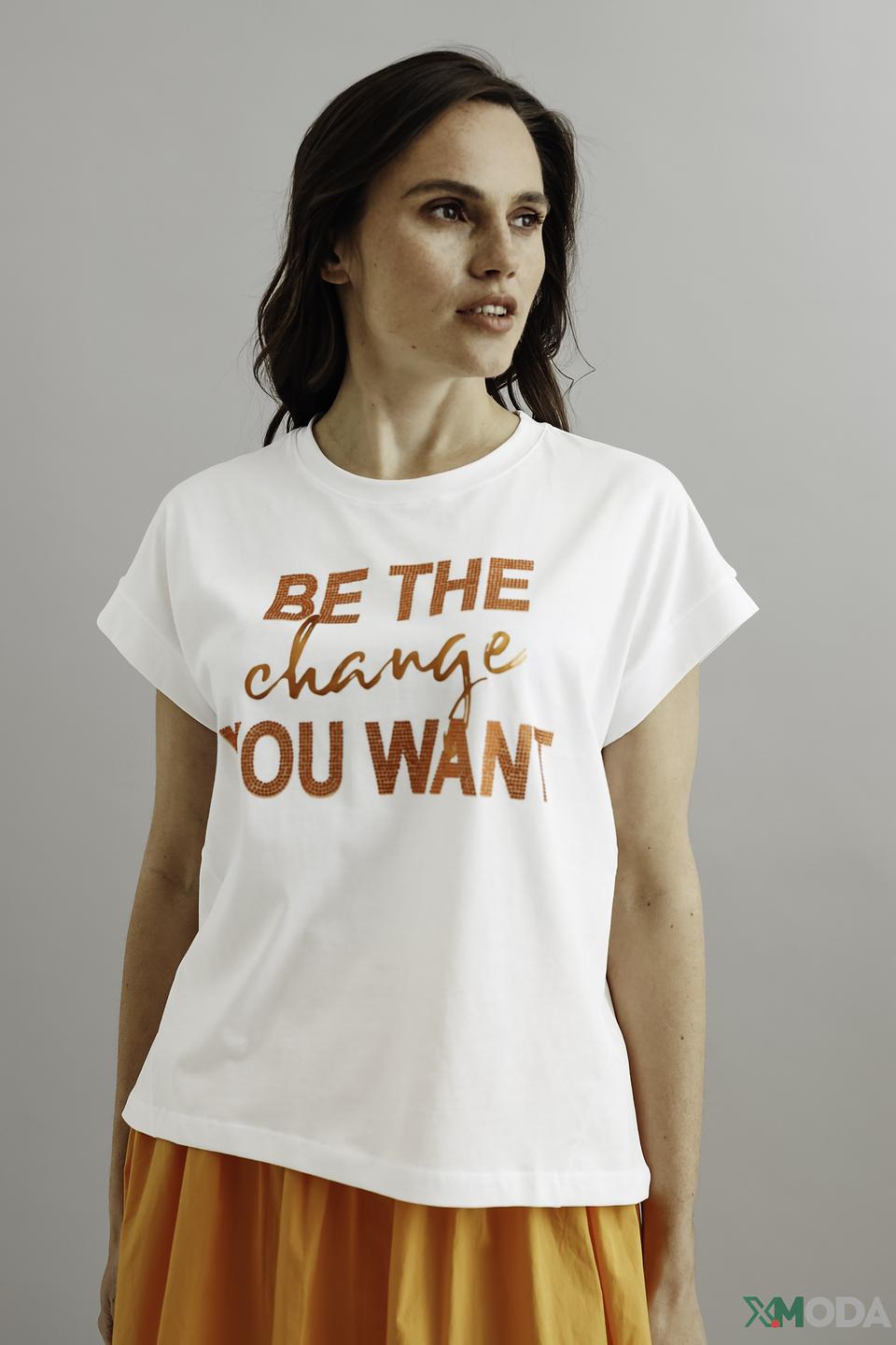 Футболка Icona с принтом белая