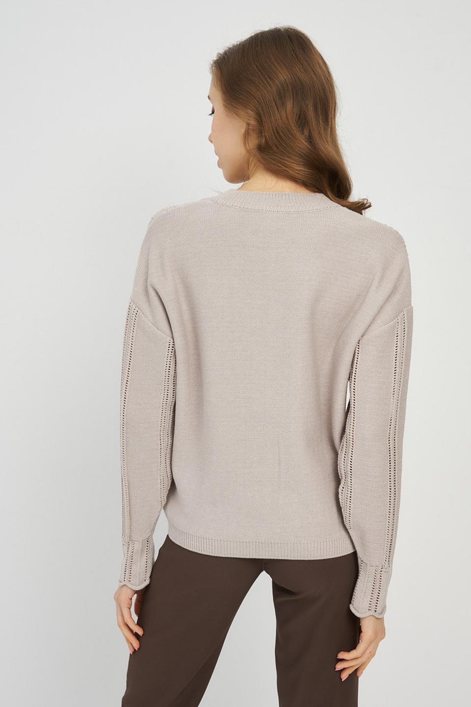 Джемпер VAY с косами бежевый