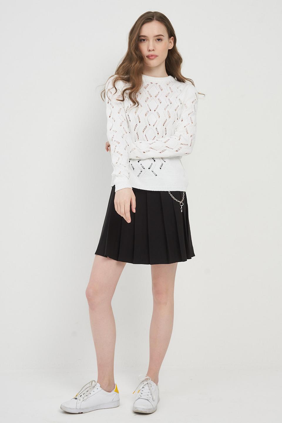 Джемпер BE YOU ажурный белый