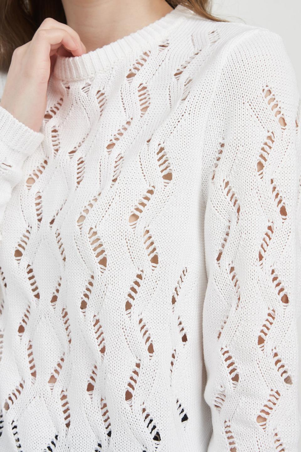 Джемпер BE YOU ажурный белый