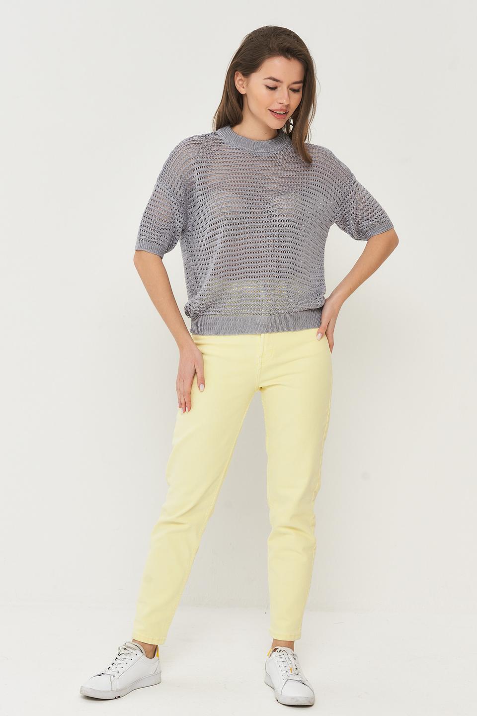 Джемпер BE YOU ажурный серый