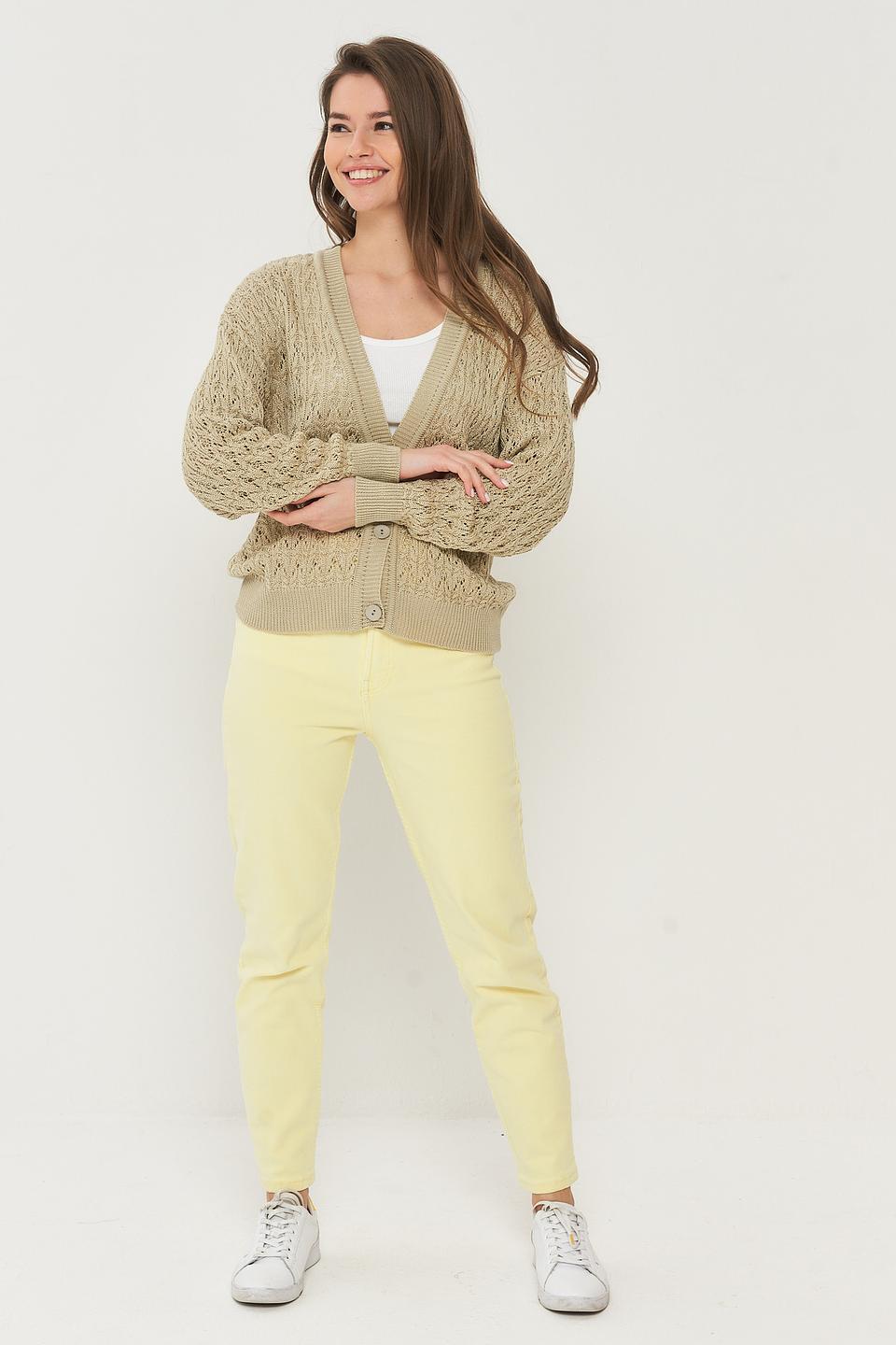 Кардиган VAY вязаный бежевый